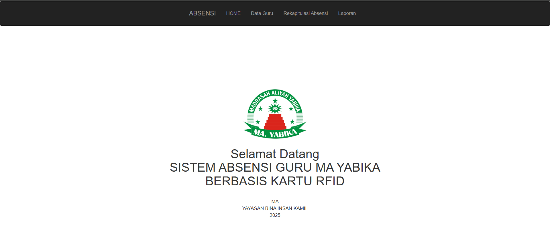 Tampilan sistem